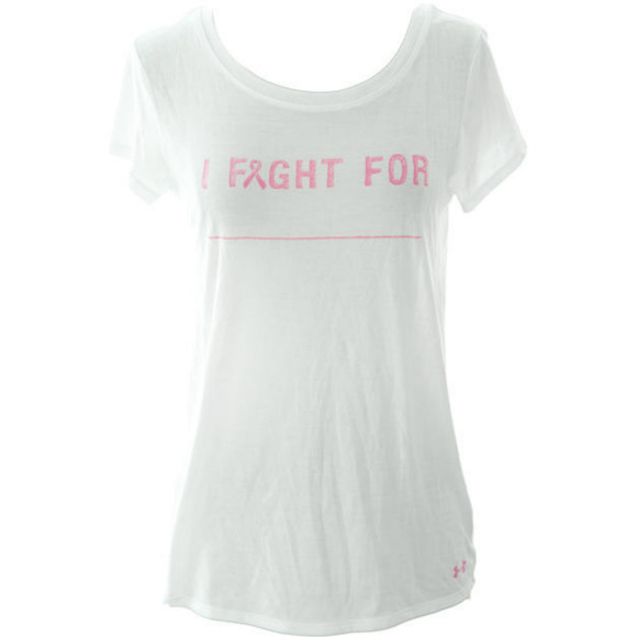 Under Armour Power in Pink PIP Women's "I Fight For" T-Shirt 1264863 $29 Size XS - Picture 2 of 4